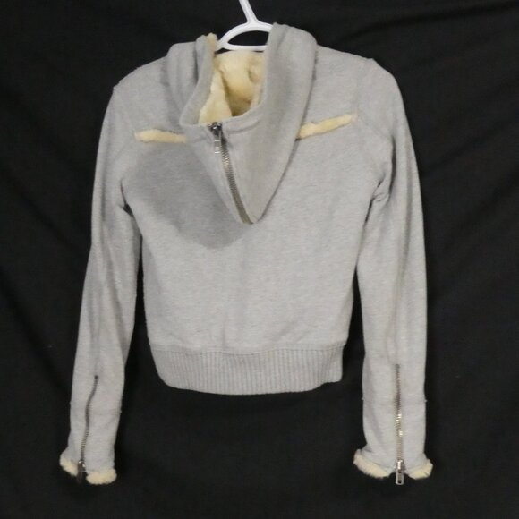 JUICY COUTURE | Pink Tag P | P2P 15 inches measured | Grey Hooded Zip-Up Jacket - Picture 5 of 16